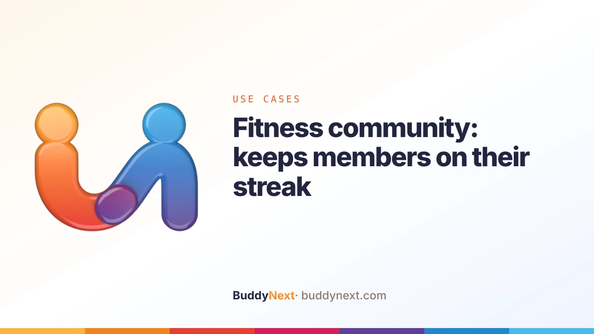 Fitness community: keeps members on their streak