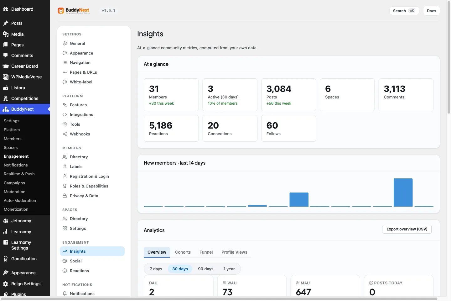 BuddyNext Owner dashboard screen